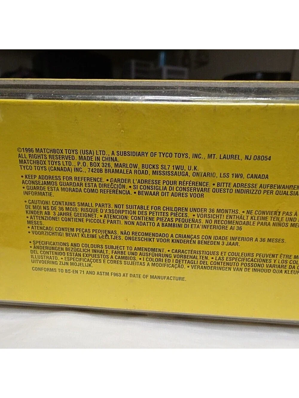 Matchbox 75 Collection 1996 Carry Case Holds 48 Vehicles Yellow - Used